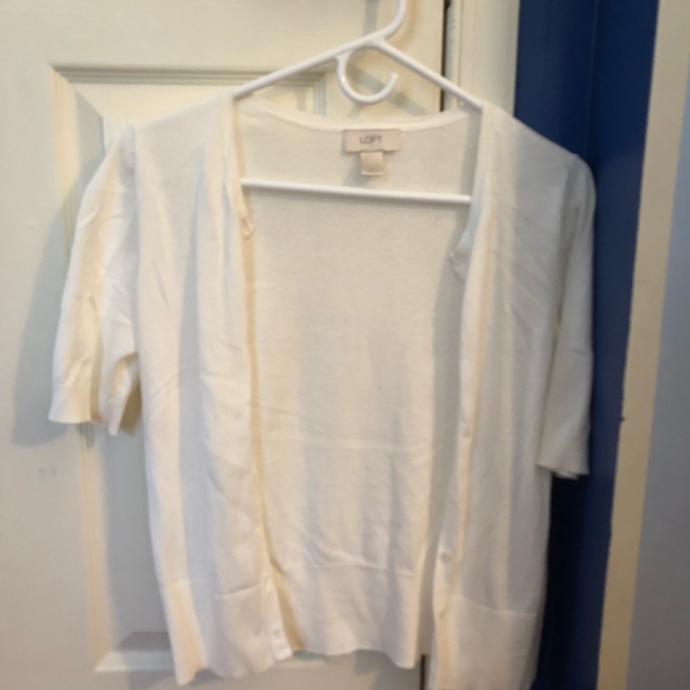 White cardigan